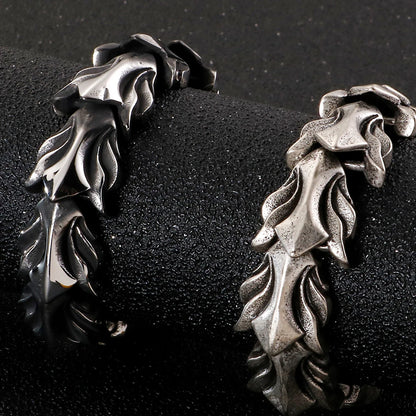 Killstar Cool Matte 316L Stainless Steel Men Bracelet for Man 17MM Width Keel Chain Bracelets Male Men's Male Jewelry 3 Sizes Available Steel Stainless Steel Gothic Ring Punk Biker Jewelry