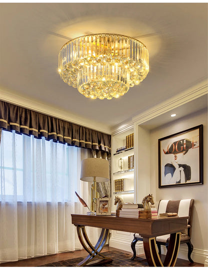 Arcchio LED Ceiling Lights Classical Round Ceiling Chandeliers Luxury Crystal Lustres Decor Home Plafonnier for Living Room