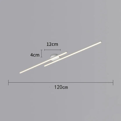 Lindby Long Aluminium Modern LED Ceiling Light Creative Design Ceiling Lamp Indoor Lighting Fixture Hallway Balcony Aisle Office Lustre