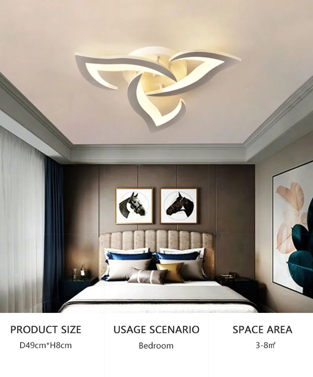 SLV Modern Led Ceiling Light With Creative Petal Design For Decorating Living Rooms Bedrooms Entrances Corridors Balconies Lighting
