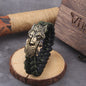 Blackcraft Cult Never Fade Rock Viking Wolf Bracelet Men's handmade cord Wolf Bead Punk Bracelets Biker Jewelry Wolf Black Gothic Ring