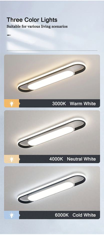 Endon LED Ceiling Light 220V 41CM Rectangular Strip Light Modern Minimalist Home Decor Corridor Light for Stairwells Entrance Balcony