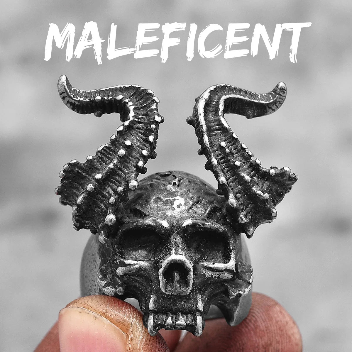 Killstar Vintage Punk Gothic All Skull Head Series Stainless Steel Womens Mens Rings Unique for Biker Jewelry Creativity Gift Wholesale Skull Gothic Steel Stainless Steel