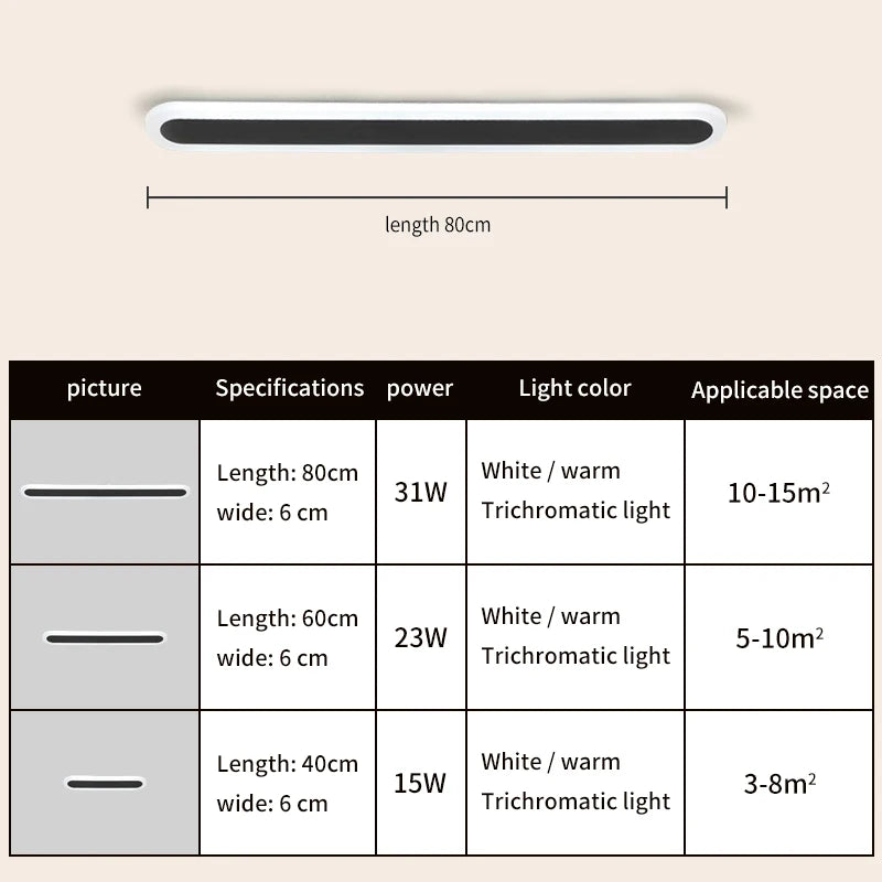 Lindby LED Ceiling Light Acrylic Long Wall Lamp Corridor Aisle Entrance Light Modern Minimalist Stair Balcony Light