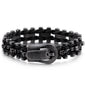 Disturbia Steampunk Rock Skull Bracelet for Men In Waterproof Stainless Steel Skeleton Men's Bracelet Man Bike Jewelry Boys Birthday Gifts Skull Skeleton Steel Stainless Steel Gothic Ring