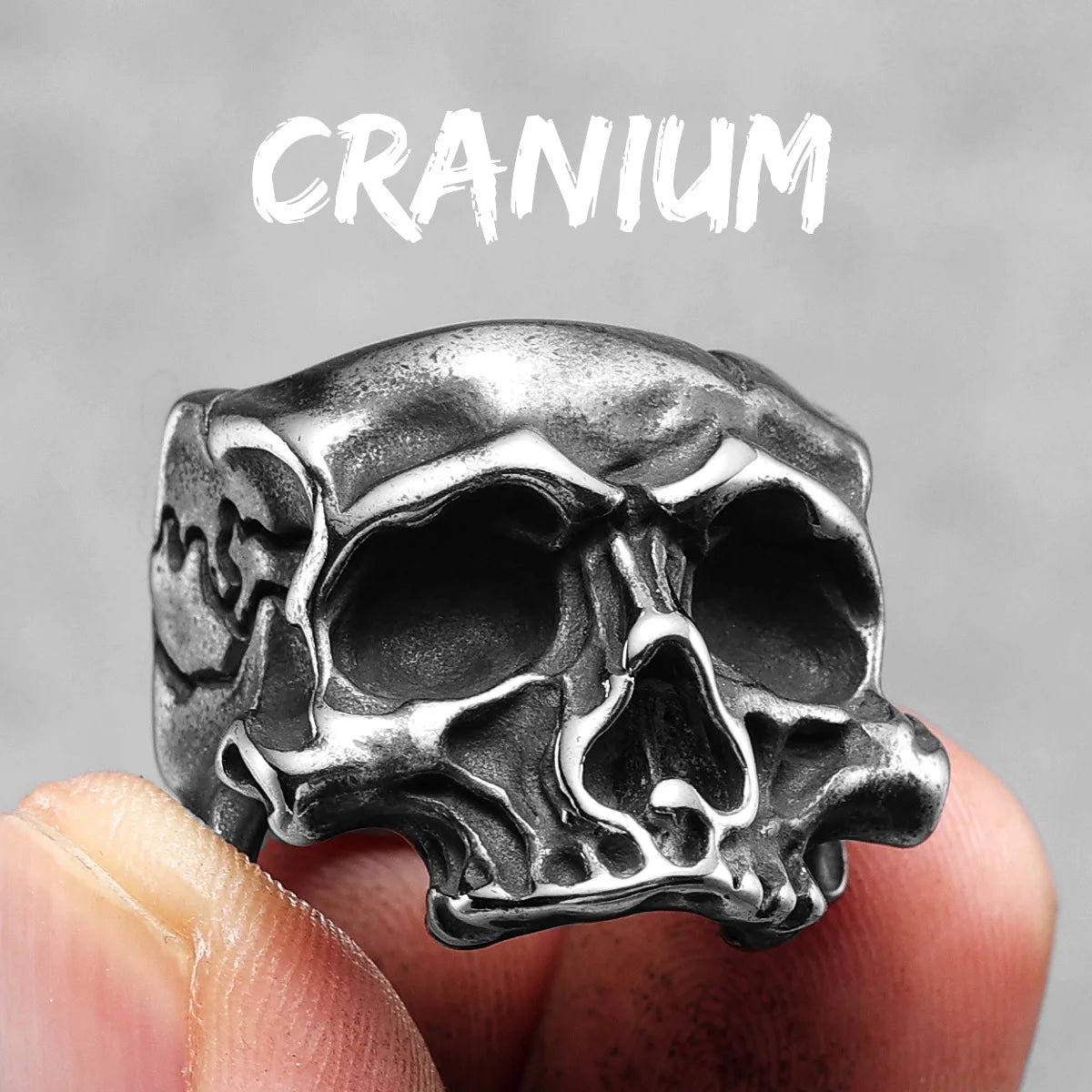 Killstar Vintage Punk Gothic All Skull Head Series Stainless Steel Womens Mens Rings Unique for Biker Jewelry Creativity Gift Wholesale Skull Gothic Steel Stainless Steel