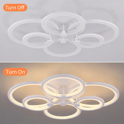 Nordlux Led Ceiling Light Modern Home Decor Lighting Flush Mounted Lustre White Acrylic Chandelier Fixture Bedroom Dining Living Room