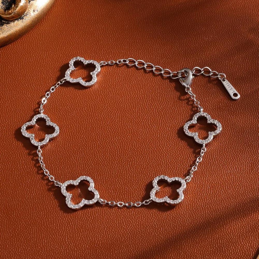 Celestique Zircon Clover Bracelet