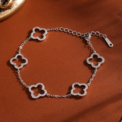 Celestique Zircon Clover Bracelet