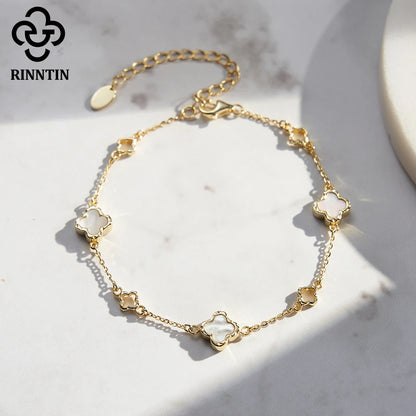 Aurielle 925 Sterling Silver Clover Bracelet