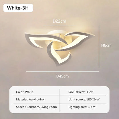 SLV Modern Led Ceiling Light With Creative Petal Design For Decorating Living Rooms Bedrooms Entrances Corridors Balconies Lighting