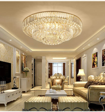 Arcchio LED Ceiling Lights Classical Round Ceiling Chandeliers Luxury Crystal Lustres Decor Home Plafonnier for Living Room
