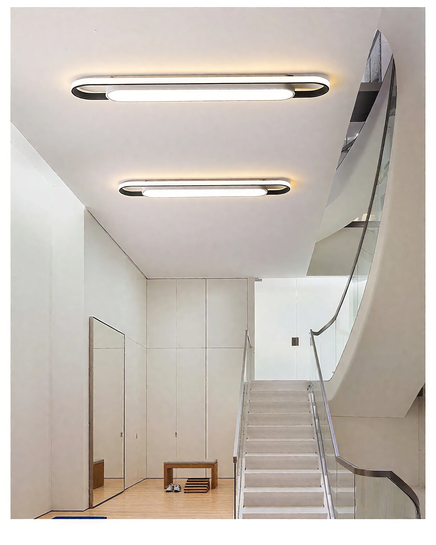 Endon LED Ceiling Light 220V 41CM Rectangular Strip Light Modern Minimalist Home Decor Corridor Light for Stairwells Entrance Balcony