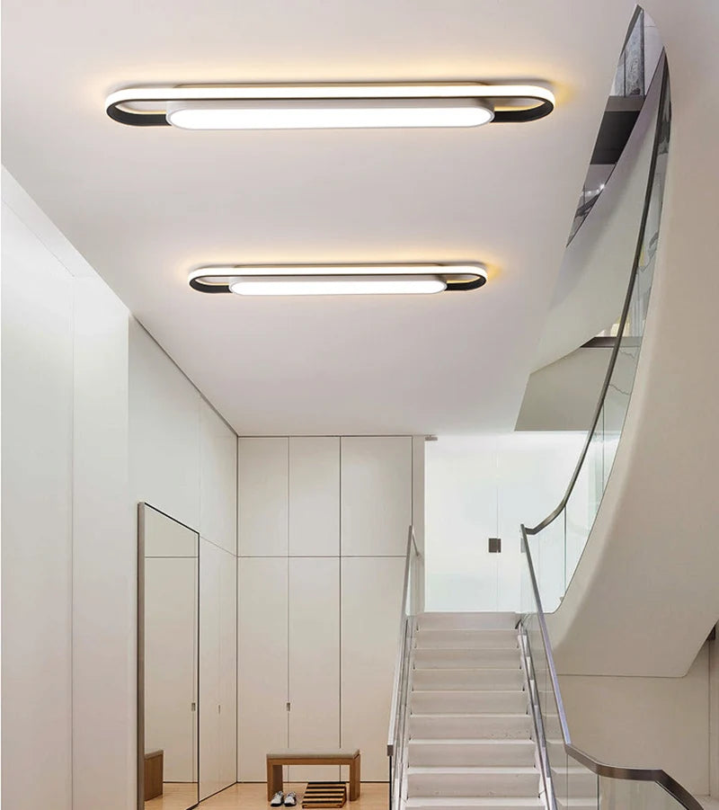 Eglo Hot Sale Led Ceiling Light Rectangular For Kitchen Aisle Home Decor Chandelier Dining Table Long Strip Lamp Modern Ceiling Lam