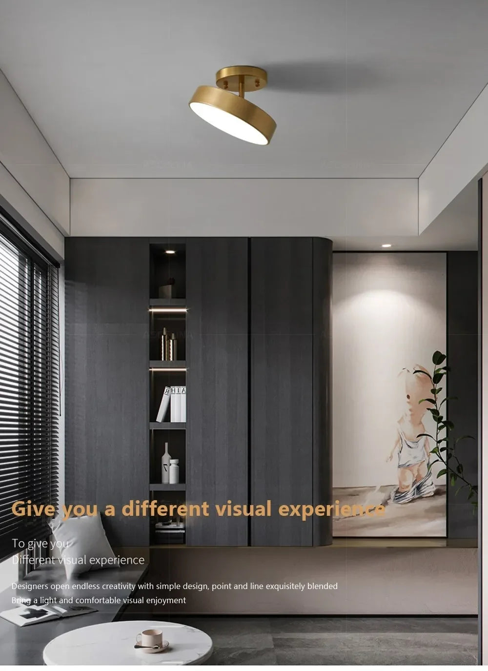 Flos Modern LED Ceiling Light White Light For Living Room Bedroom Hallway Office Balcony Dining Room Hotel Apartments Indoor Lighting