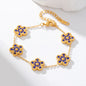 Lumière Bijoux Zircon Clover Bracelet