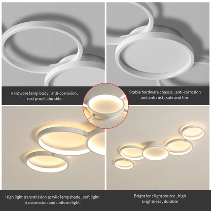 Lindby Led Ceiling Light 110V-220V 3 Colors App Bluetooth Dimming Modern Creativity Remote Control Living Room Bedroom Lamp