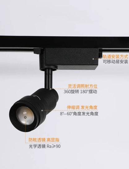 Eglo LED Ceiling Lamp Spot  Zoom 15-60 Degrees COB Downlights Track Light 7W 15W Lights AC220V Led Lights For Room Hotel Bedchamber