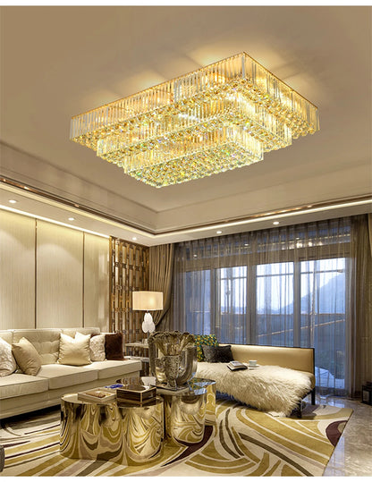 Arcchio LED Ceiling Lights Classical Round Ceiling Chandeliers Luxury Crystal Lustres Decor Home Plafonnier for Living Room