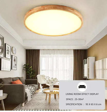 Endon Led Wooden Ceiling Lamps Living Room Bedroom Entrance Ceiling Lighting Room Decor Round High 7Cm Modern Ceiling Light Fixture