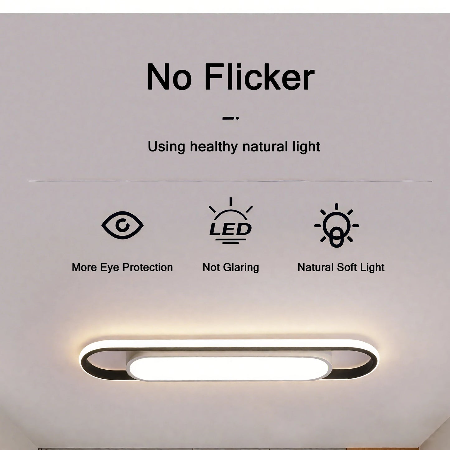 Endon LED Ceiling Light 220V 41CM Rectangular Strip Light Modern Minimalist Home Decor Corridor Light for Stairwells Entrance Balcony