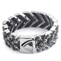 Disturbia Steampunk Rock Skull Bracelet for Men In Waterproof Stainless Steel Skeleton Men's Bracelet Man Bike Jewelry Boys Birthday Gifts Skull Skeleton Steel Stainless Steel Gothic Ring