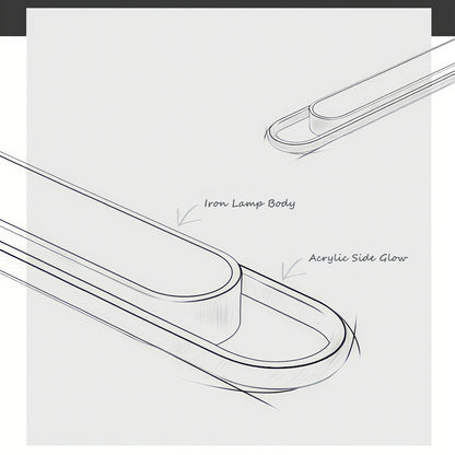 Endon LED Ceiling Light 220V 41CM Rectangular Strip Light Modern Minimalist Home Decor Corridor Light for Stairwells Entrance Balcony