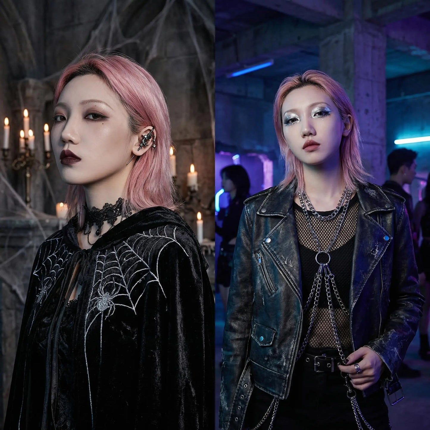 Restyle Goth Earrings Moon Ear Hooks Earrings, Fashion Gothic Style Jewelry Lightweight Design for Daily Wear and Special Occasions Punk Biker Jewelry