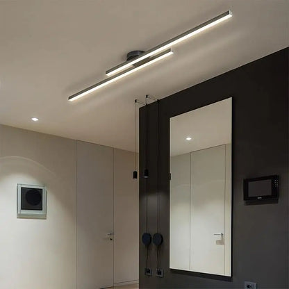 Lindby Long Aluminium Modern LED Ceiling Light Creative Design Ceiling Lamp Indoor Lighting Fixture Hallway Balcony Aisle Office Lustre