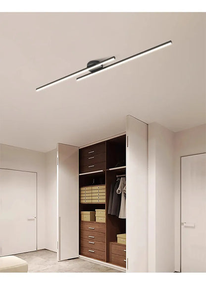 Lindby Long Aluminium Modern LED Ceiling Light Creative Design Ceiling Lamp Indoor Lighting Fixture Hallway Balcony Aisle Office Lustre