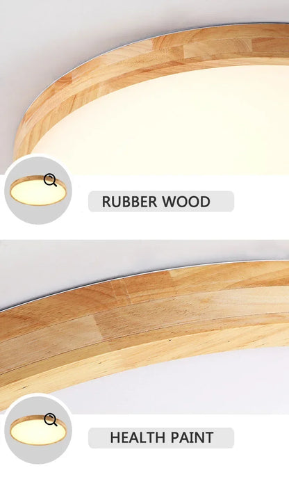 Endon Led Wooden Ceiling Lamps Living Room Bedroom Entrance Ceiling Lighting Room Decor Round High 7Cm Modern Ceiling Light Fixture
