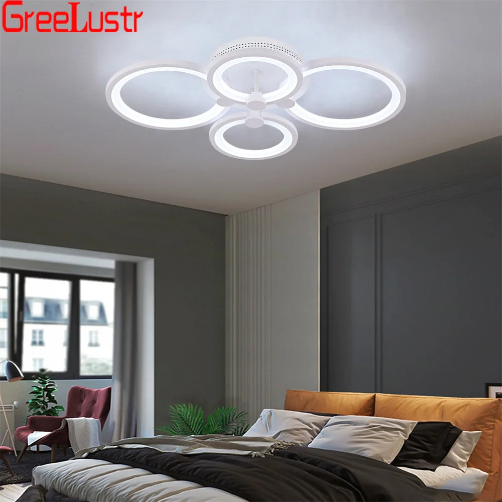 Nordlux Led Ceiling Light Modern Home Decor Lighting Flush Mounted Lustre White Acrylic Chandelier Fixture Bedroom Dining Living Room