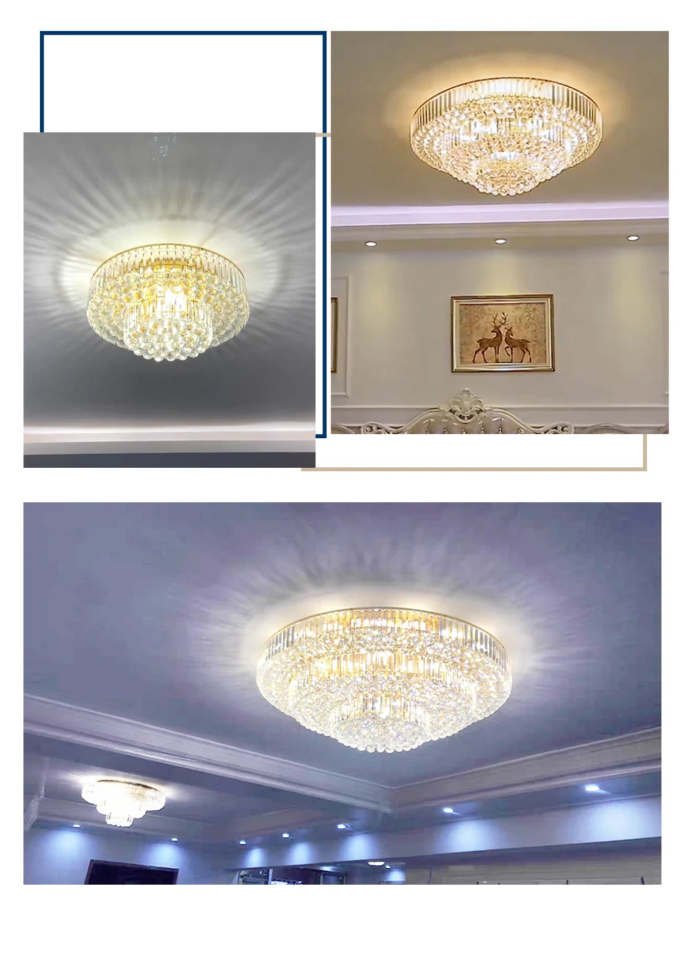 Arcchio LED Ceiling Lights Classical Round Ceiling Chandeliers Luxury Crystal Lustres Decor Home Plafonnier for Living Room