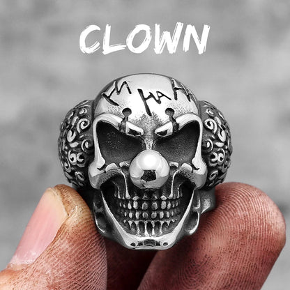 Killstar Vintage Punk Gothic All Skull Head Series Stainless Steel Womens Mens Rings Unique for Biker Jewelry Creativity Gift Wholesale Skull Gothic Steel Stainless Steel