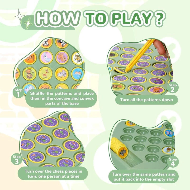 pFun Flip-Match Board Game