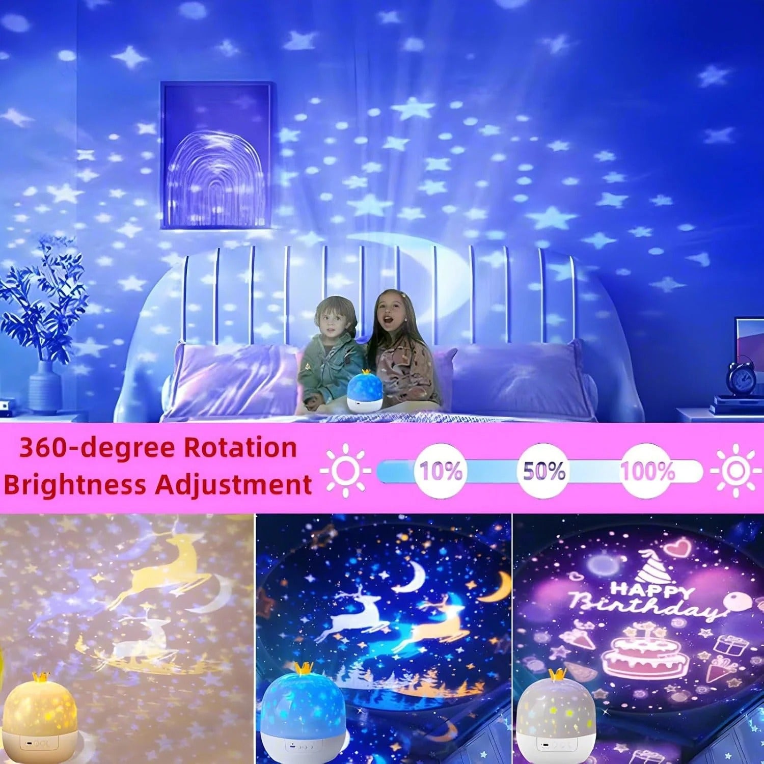 AstraLuxe™ 2-in-1 Star Projector Night-Light