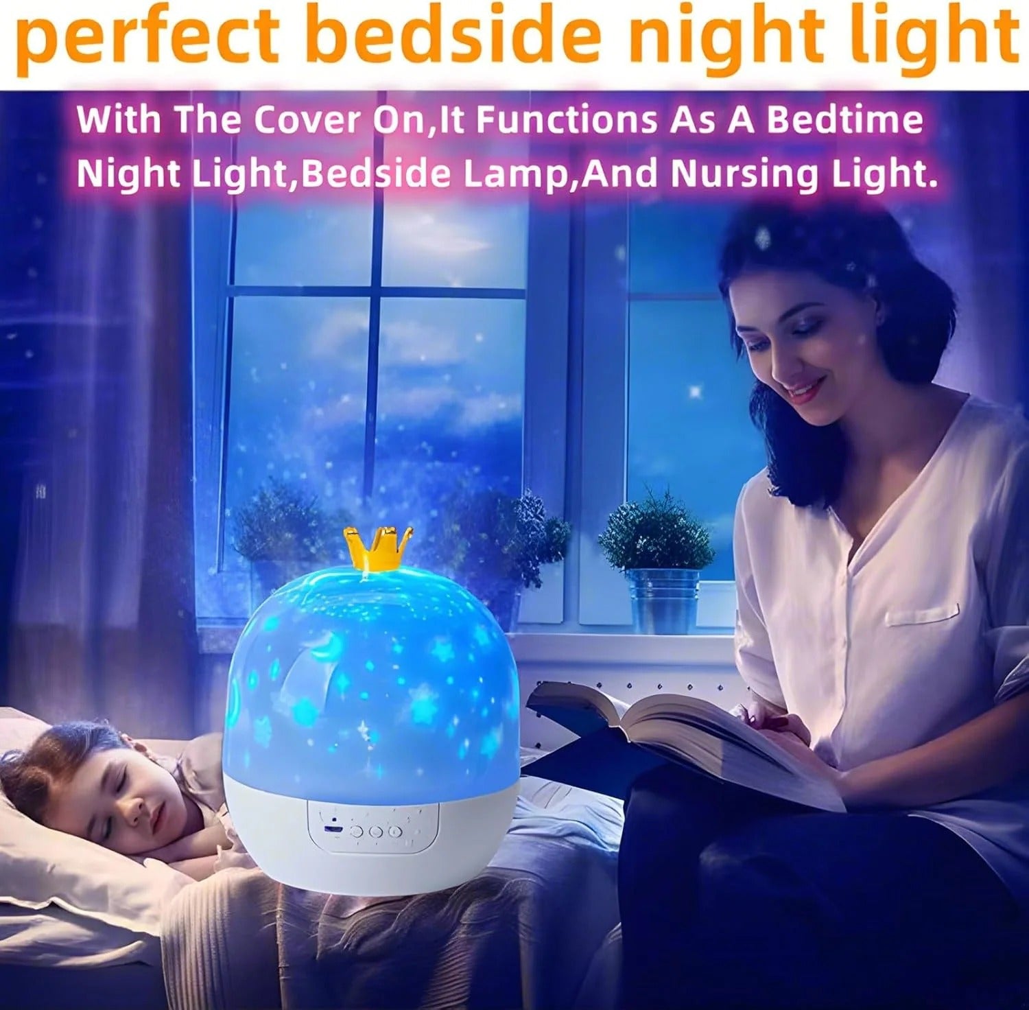 AstraLuxe™ 2-in-1 Star Projector Night-Light