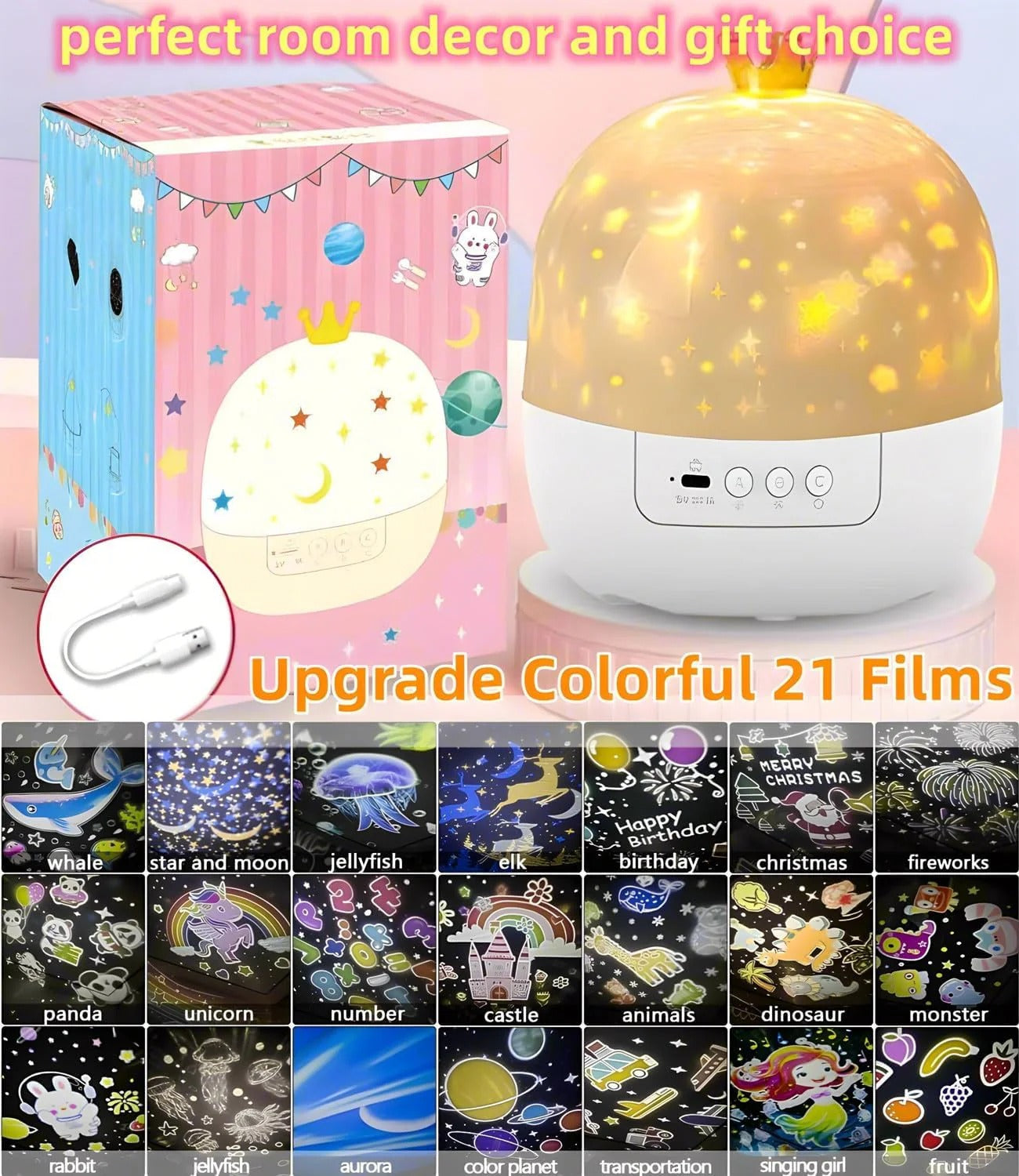 AstraLuxe™ 2-in-1 Star Projector Night-Light