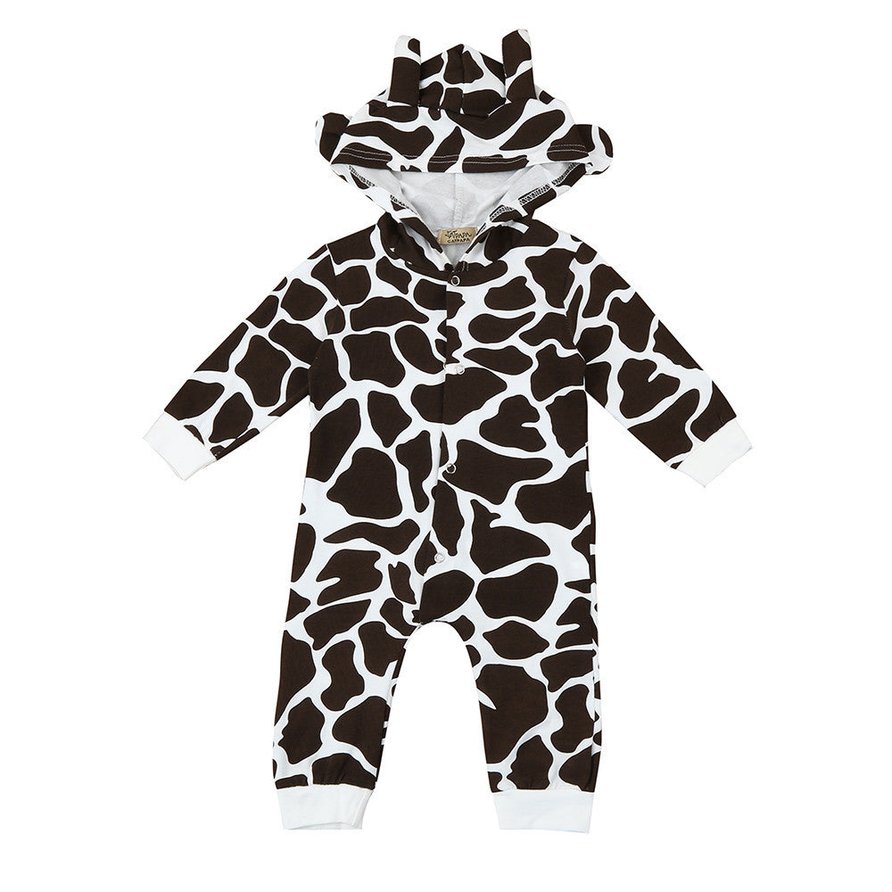 Faux Hooded Baby Romper