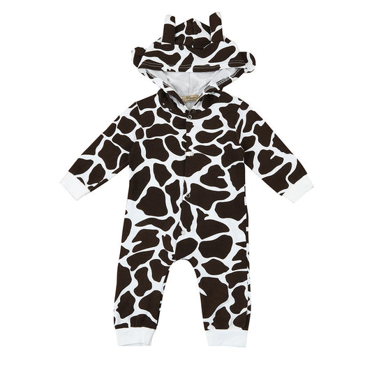 Faux Hooded Baby Romper