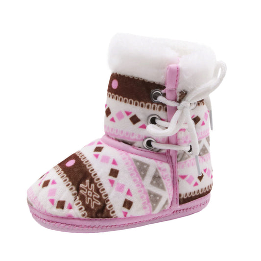 Faux fur Baby Soft Soled Crib Shoes