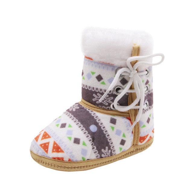 Faux fur Baby Soft Soled Crib Shoes