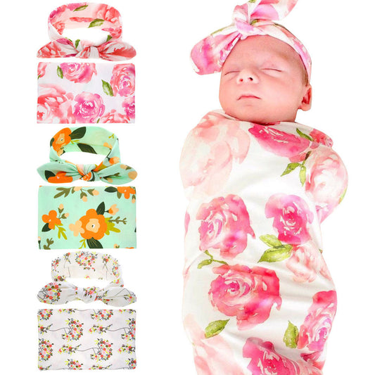 Floral Baby Swaddle Blankets