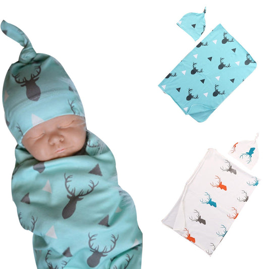 Chammir 2pcs/set Baby Blankets with Hat