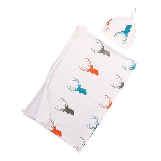 Chammir 2pcs/set Baby Blankets with Hat