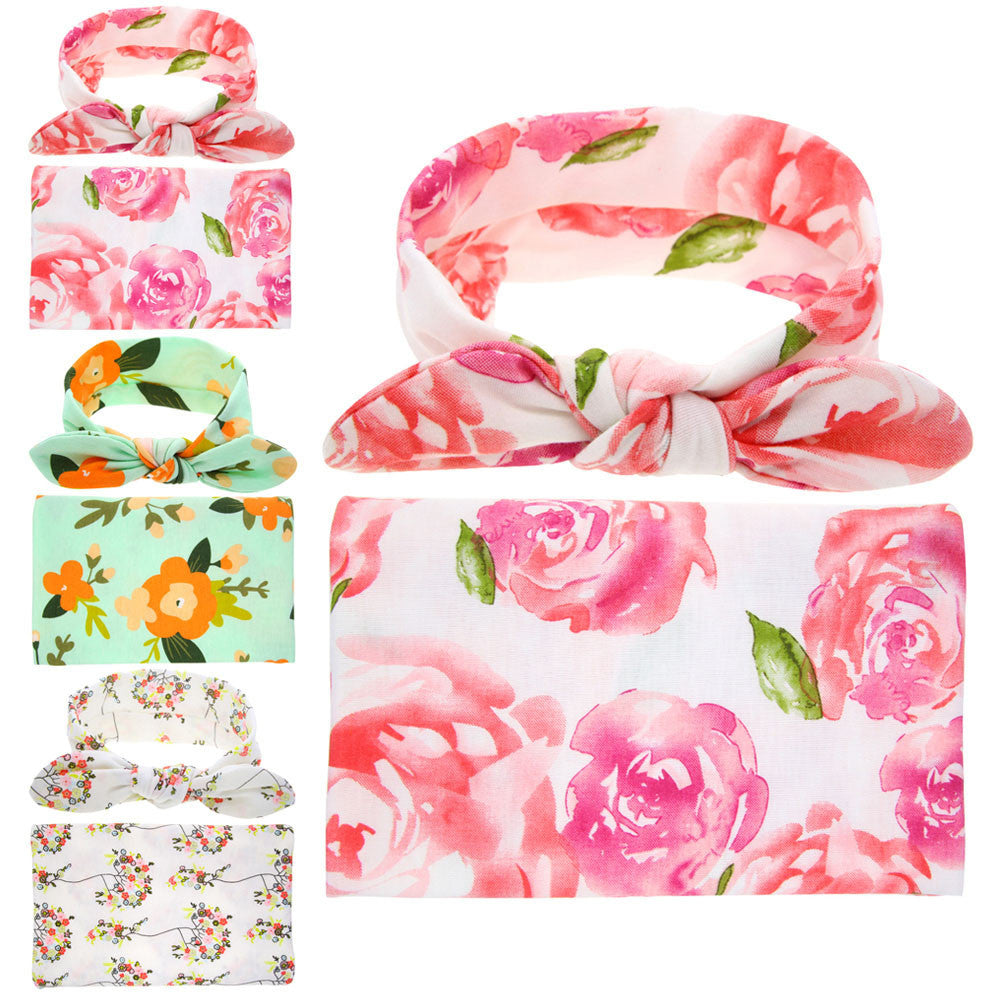 Chamsend Baby Swaddle & headwrap