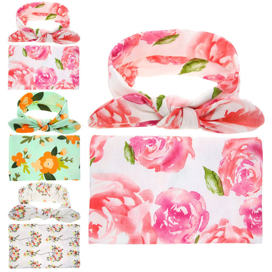 Chamsend Baby Swaddle & headwrap